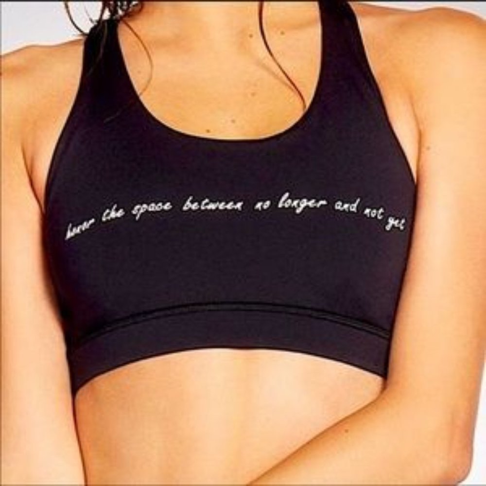 BIRDIEBEE BLACK HONOR CROSS BACK STRAPS STRAPPY SPORTS BRA XS